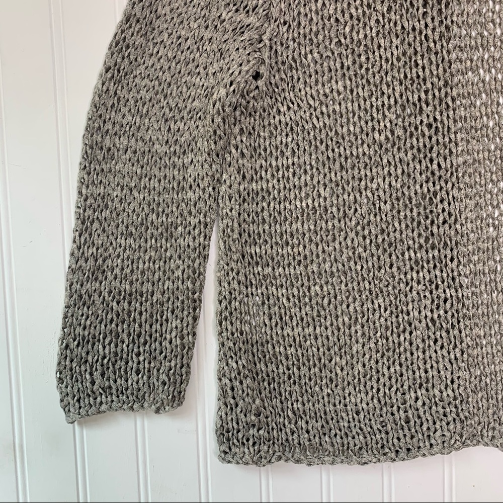Eileen Fisher Gray Open Front Knit Cardigan - Picture 8 of 13